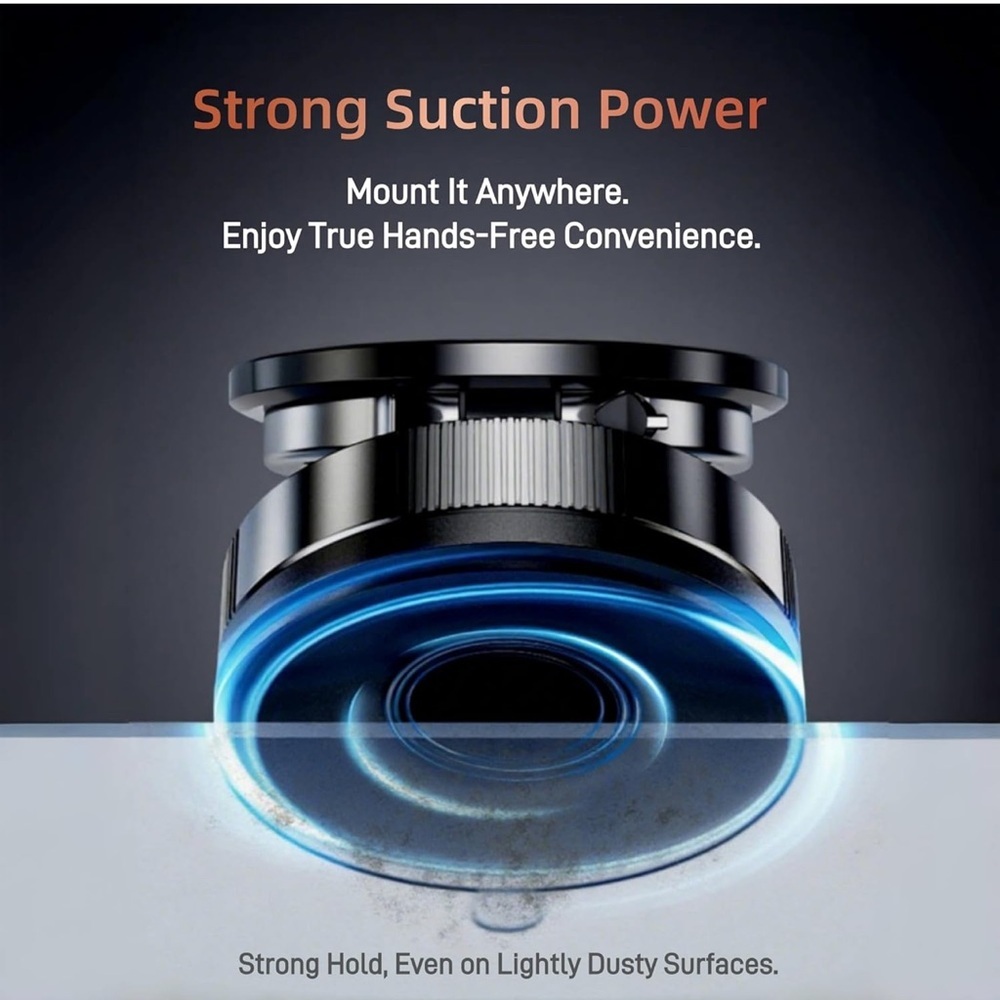 Vacuum Magnetic Suction Phone Holder, Foldable and Retractable Hands-Free - Picture 6 of 9